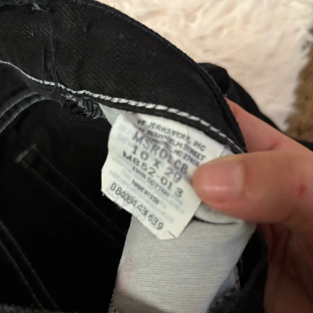 Vintage Wrangler Black High Rise Jeans Waist Sz 10 29” Inseam Mom Denim